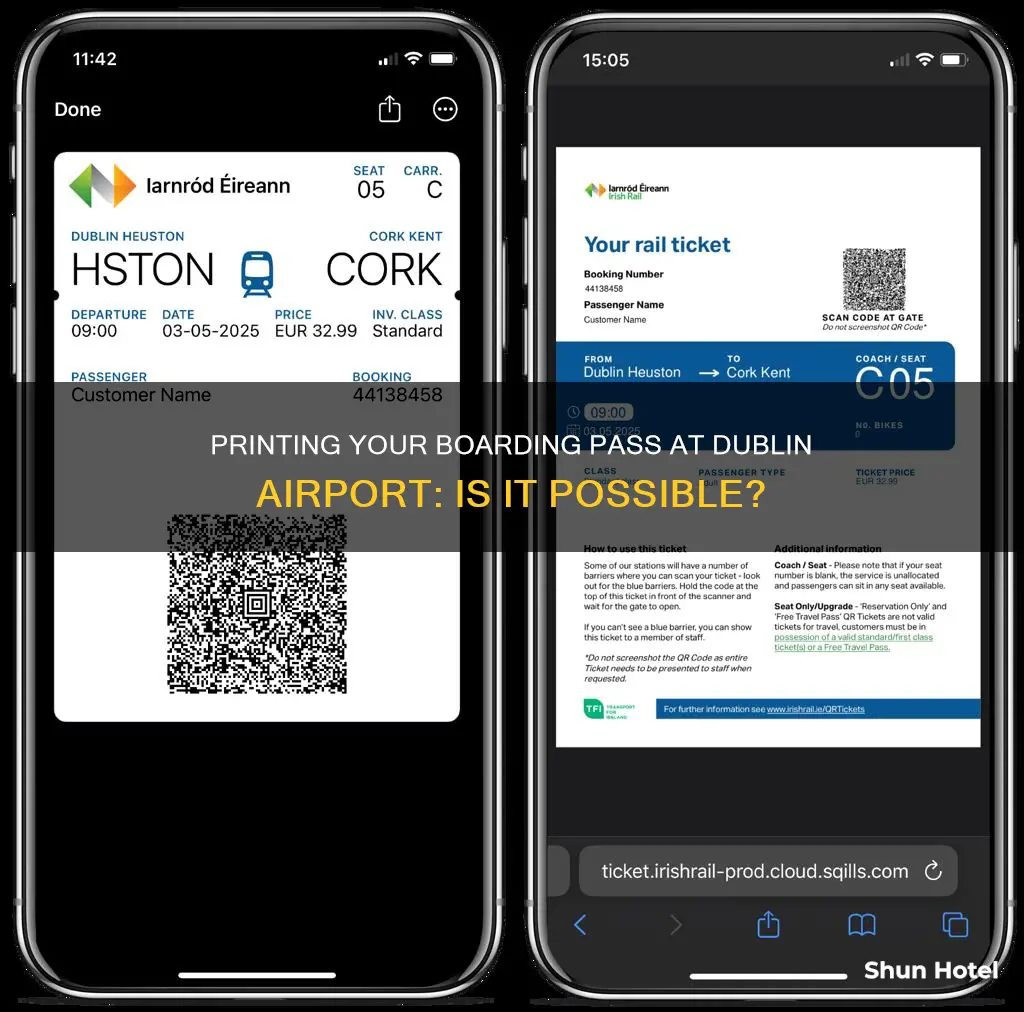 can i print boarding pass at dublin airport