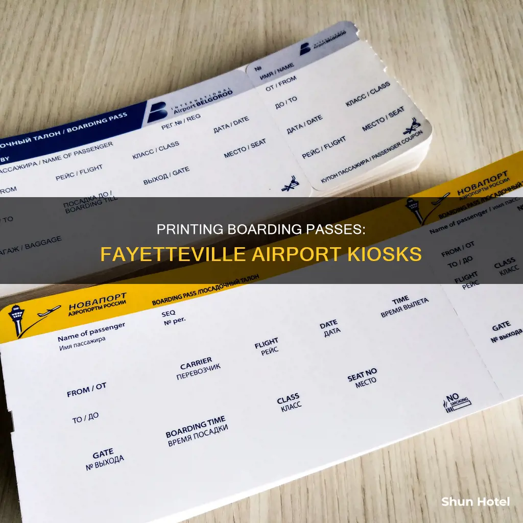 can i print boarding pass atfayetvill airport