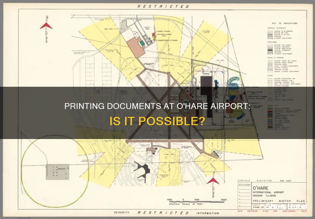 can i print documents at o hare airport
