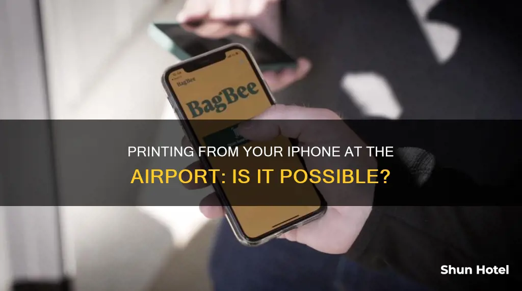 can i print from my iphone at the airport