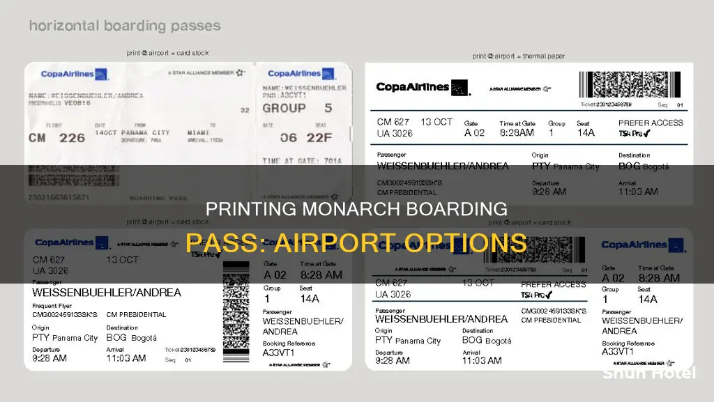can i print monarch boarding pass at airport