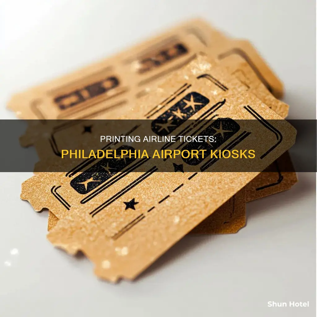can i print my airline ticket at philadelphia airport