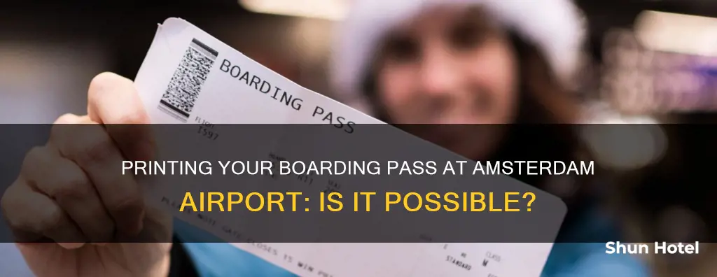 can i print my boarding pass at amsterdam airport
