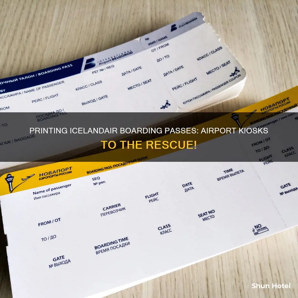 can i print my boarding pass at the airport icelandair