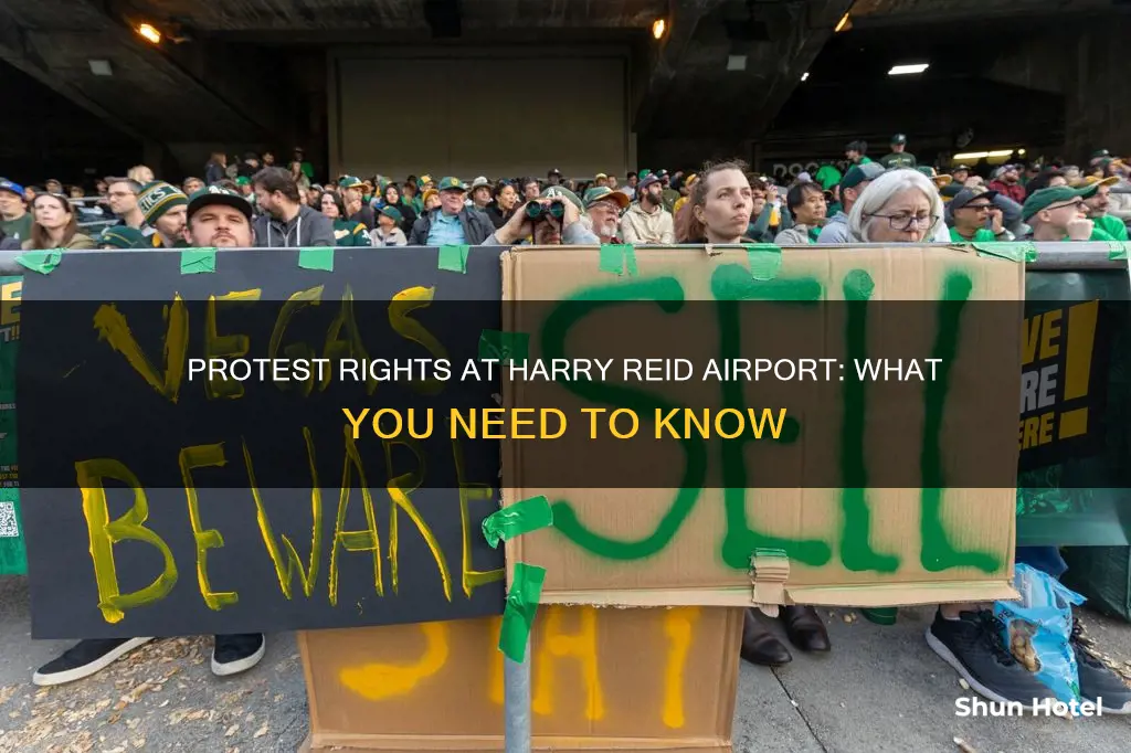 can i protest at harry reid airport