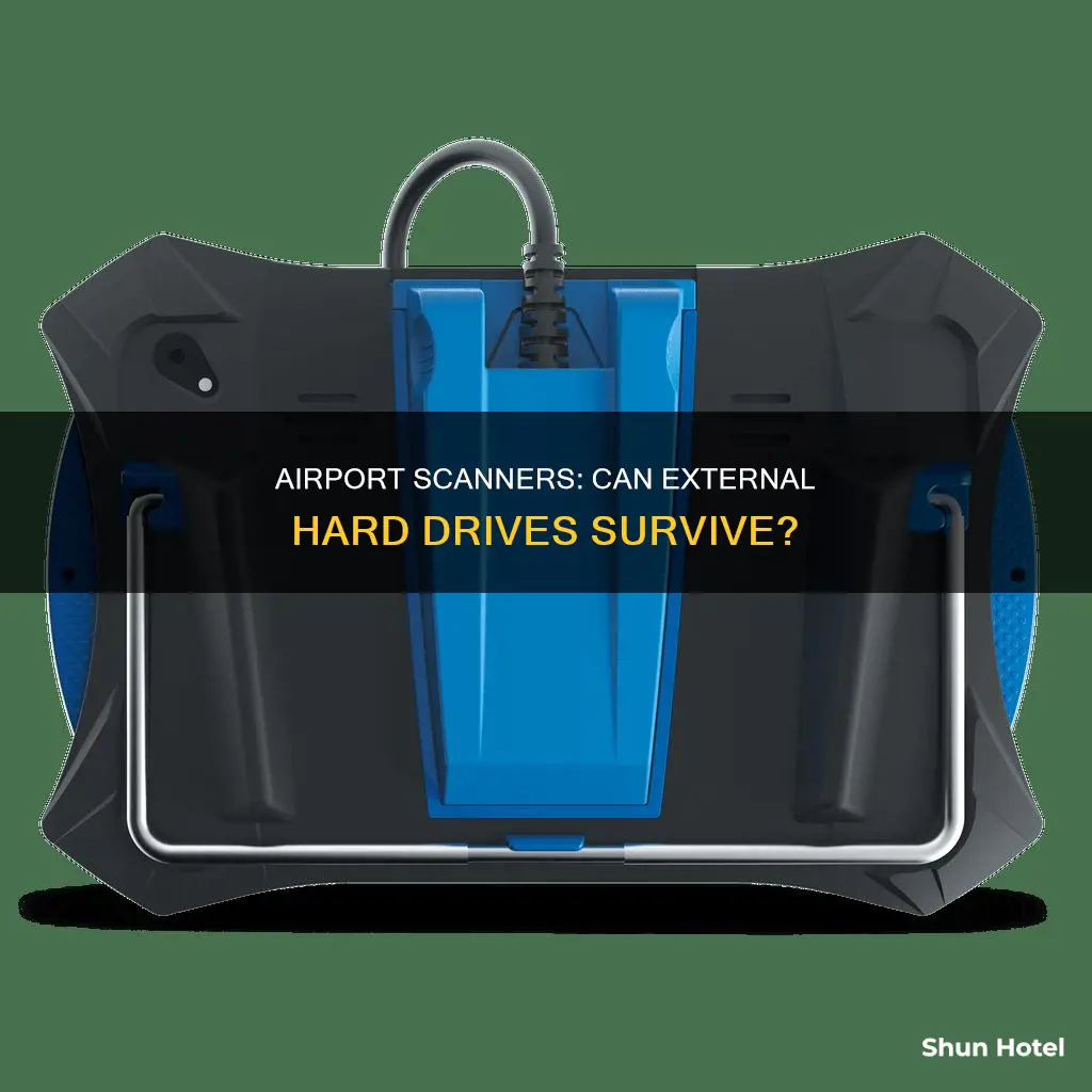 can i put external hard drive through airport scanner