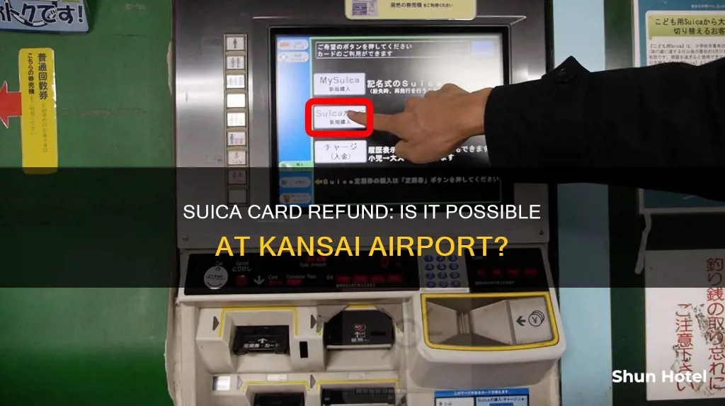 can i refund suica card at kansai airport