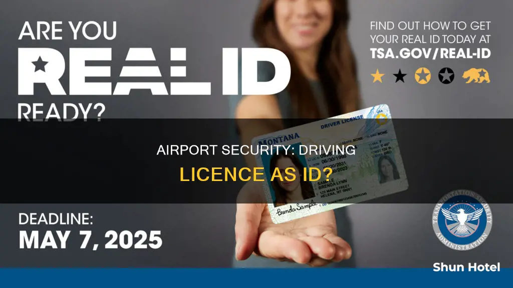 can i show driving licence at airport