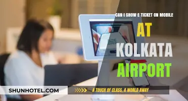 E-Tickets: Mobile Display at Kolkata Airport
