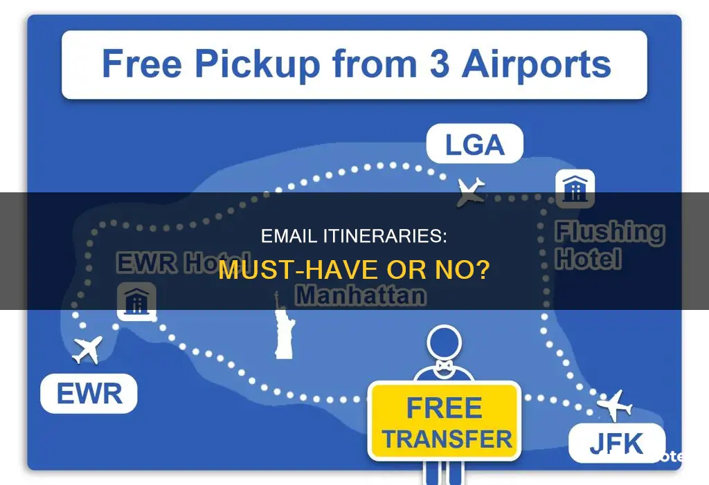 can i show email of iternary in airport