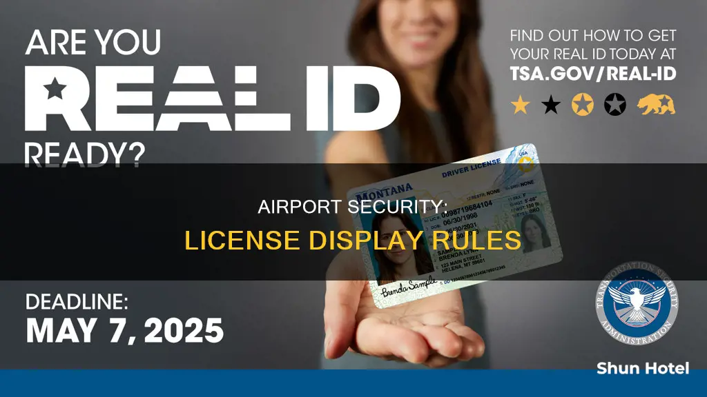 can i show my license on airport security