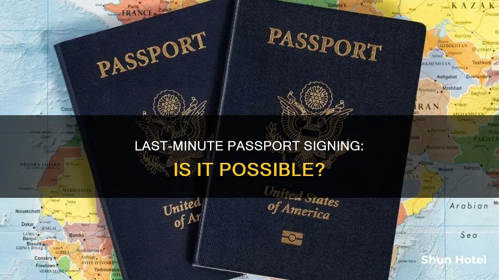 can i sign my passport at the airport