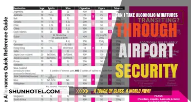 Airport Security and Alcoholic Minatures: What's Allowed?