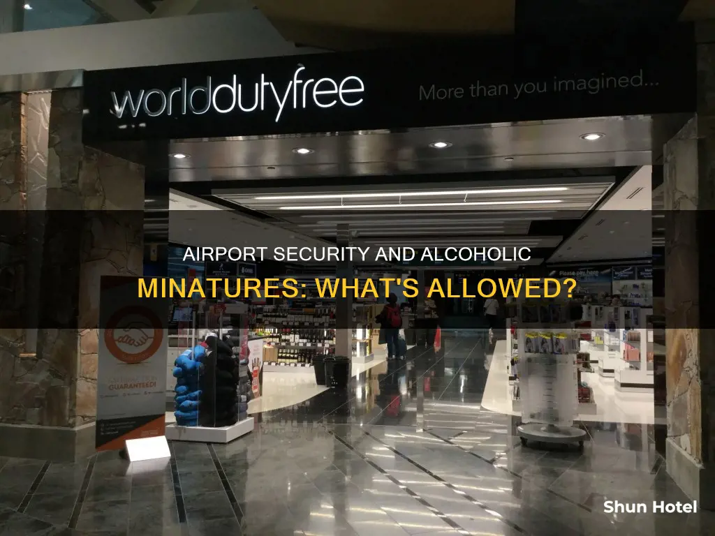 can i take alcoholic minatures through airport security
