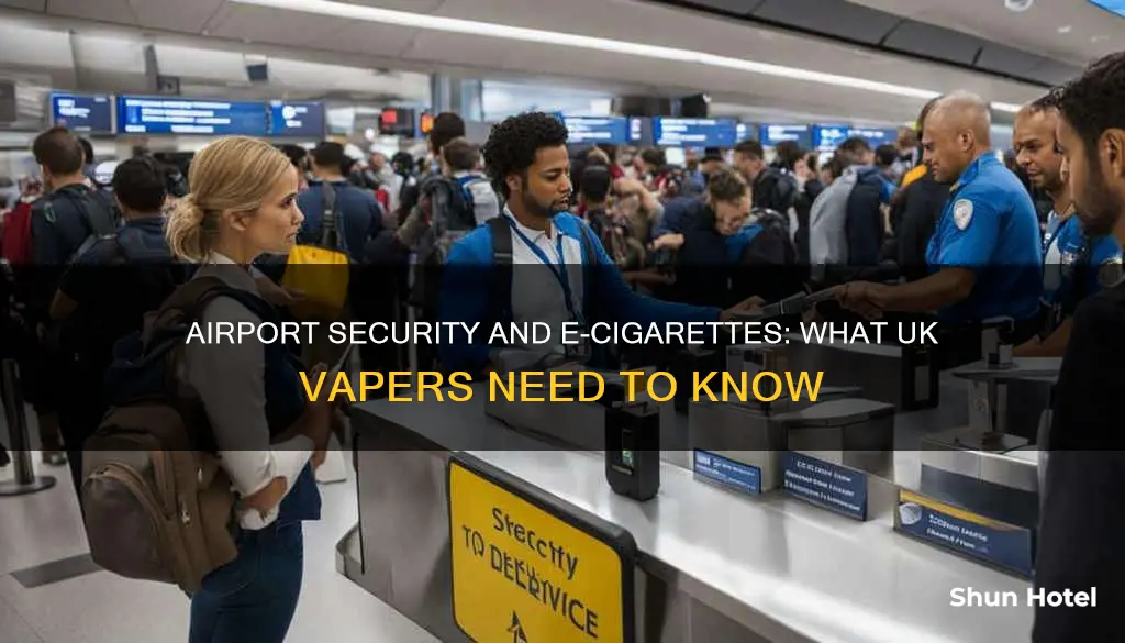 can i take an electronic cigarette through airport security uk