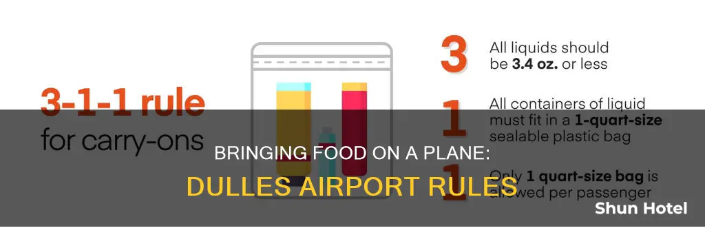 can i take food on a plane at dulles airport