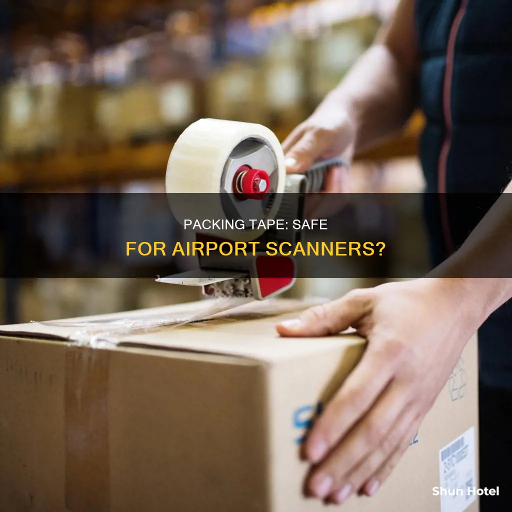 can i take packing tape under airport scanner