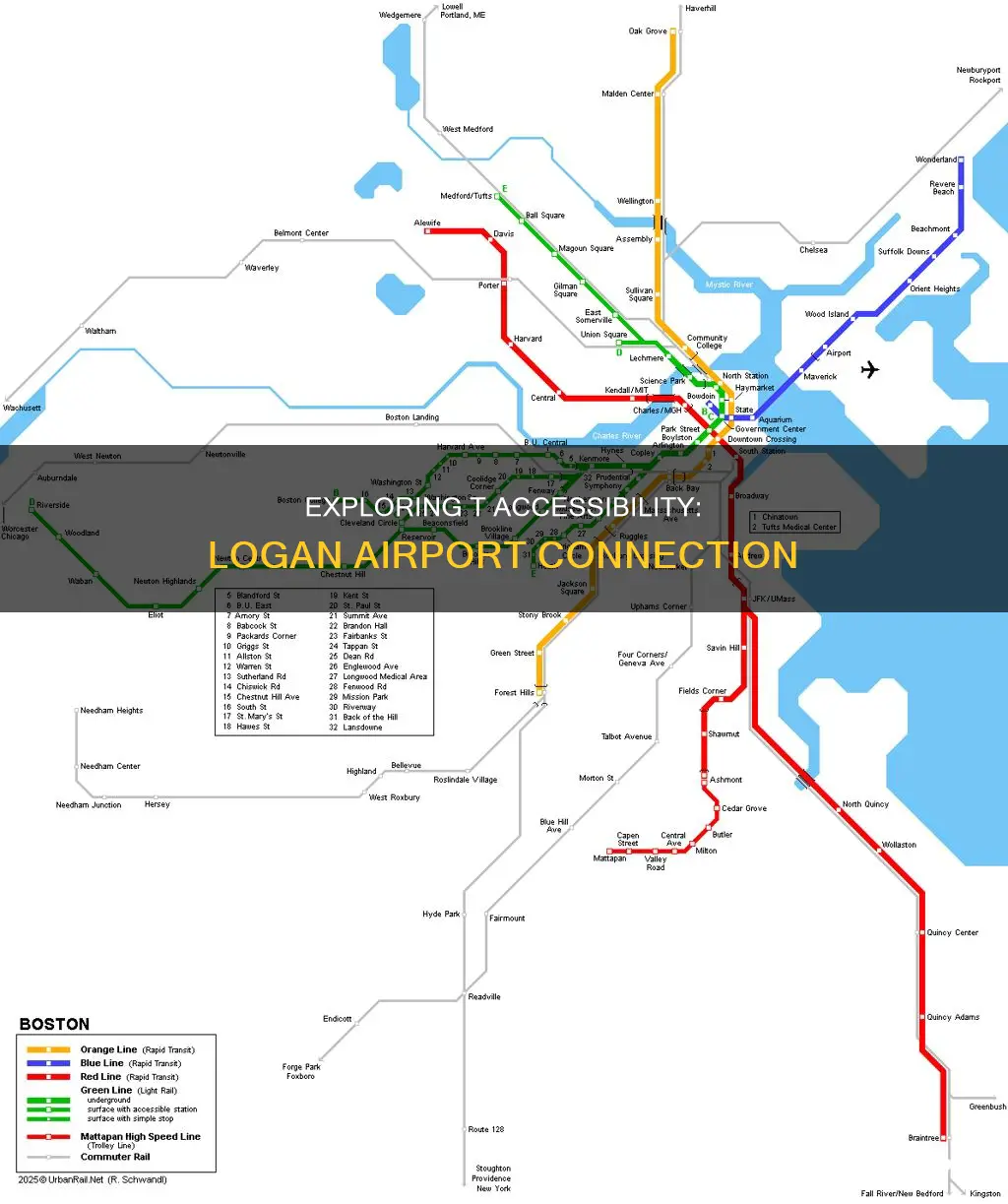 can i take the t into logan airport