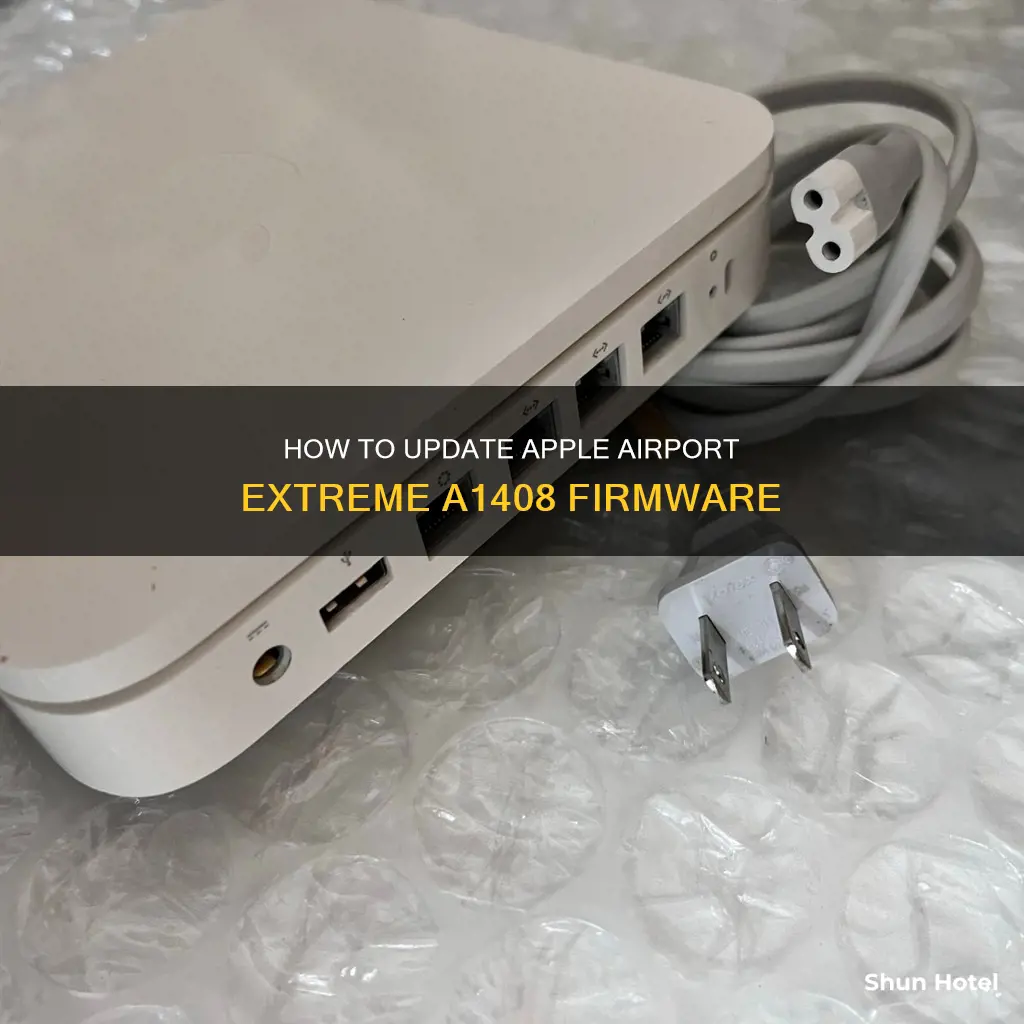 can i update firmware in apple airport extreme a1408