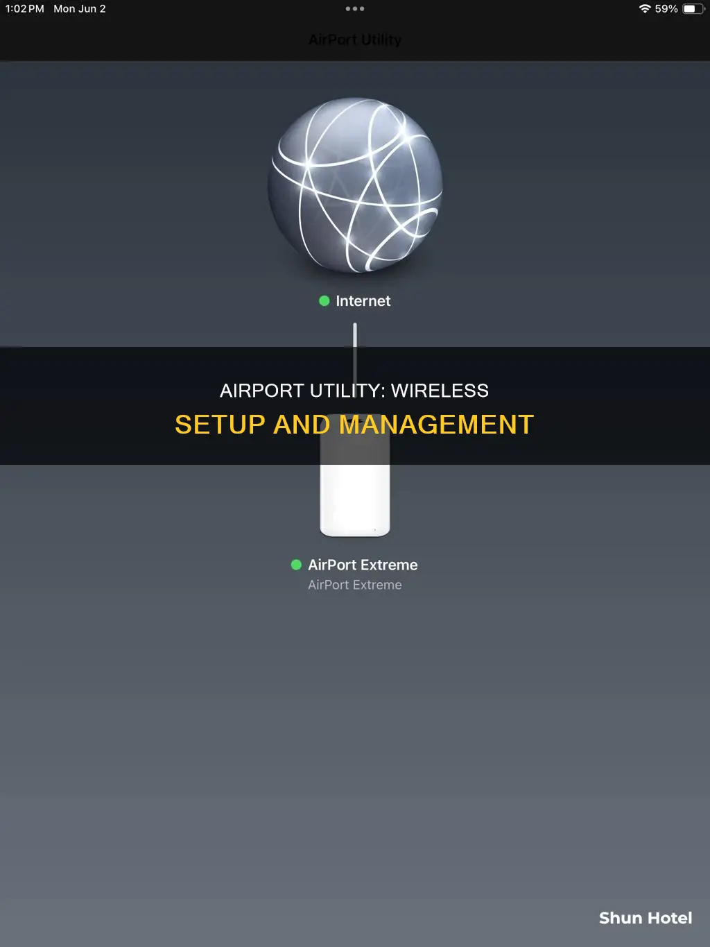 can i use airport utility wirelessly
