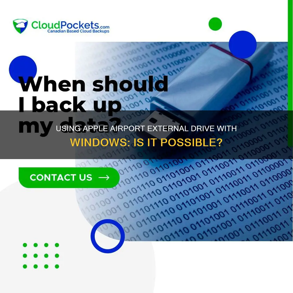 can i use an apple airport external drive with windows