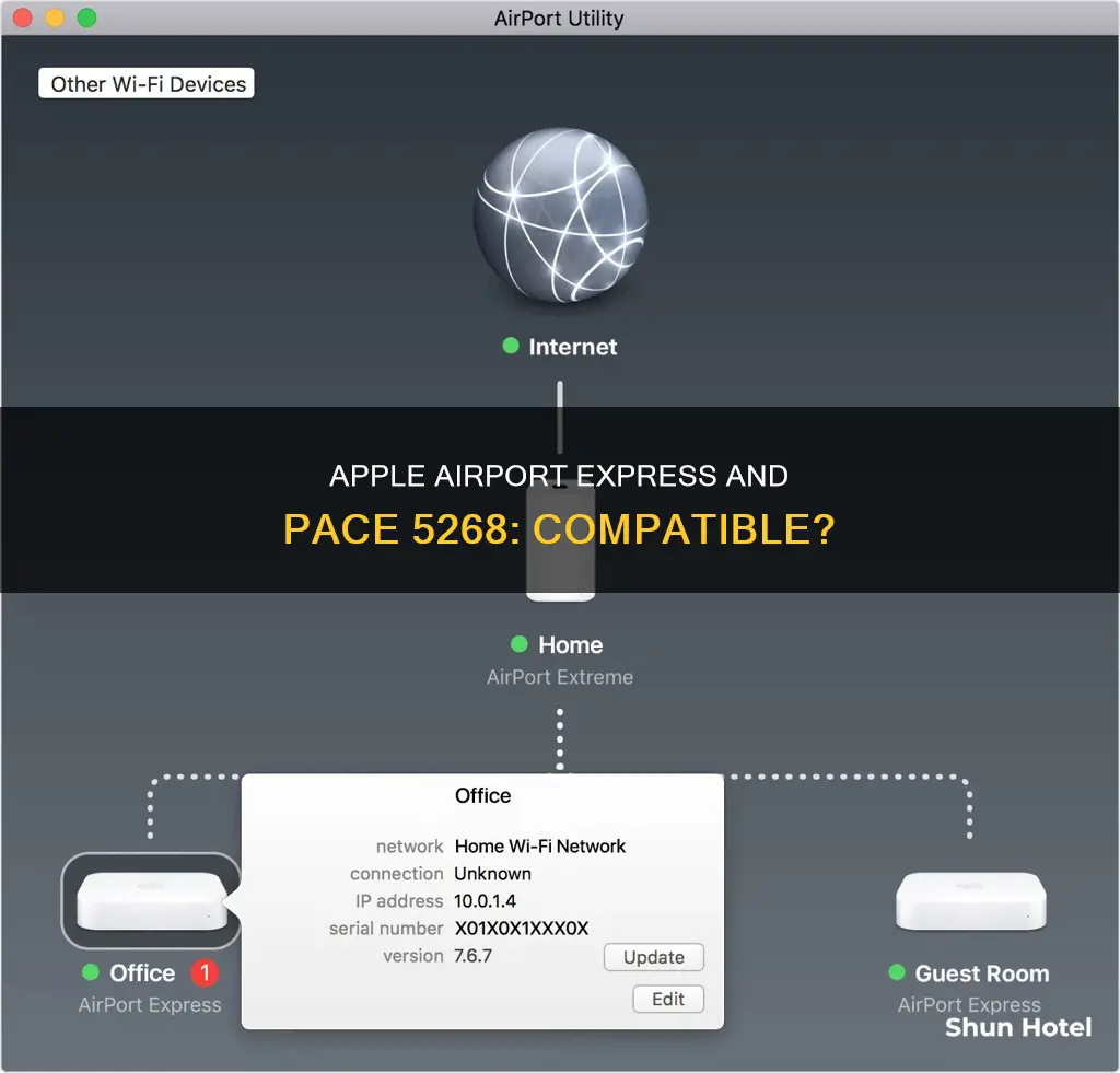 can i use apple airport express with pace 5268
