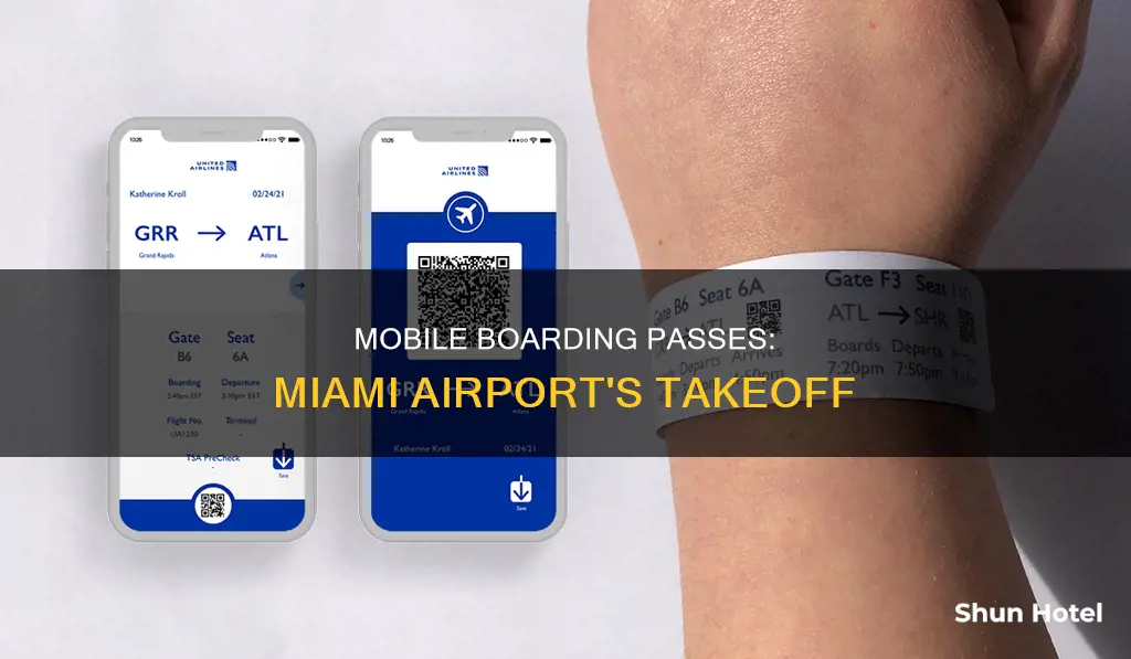 can i use mobile boarding passes in miami airport