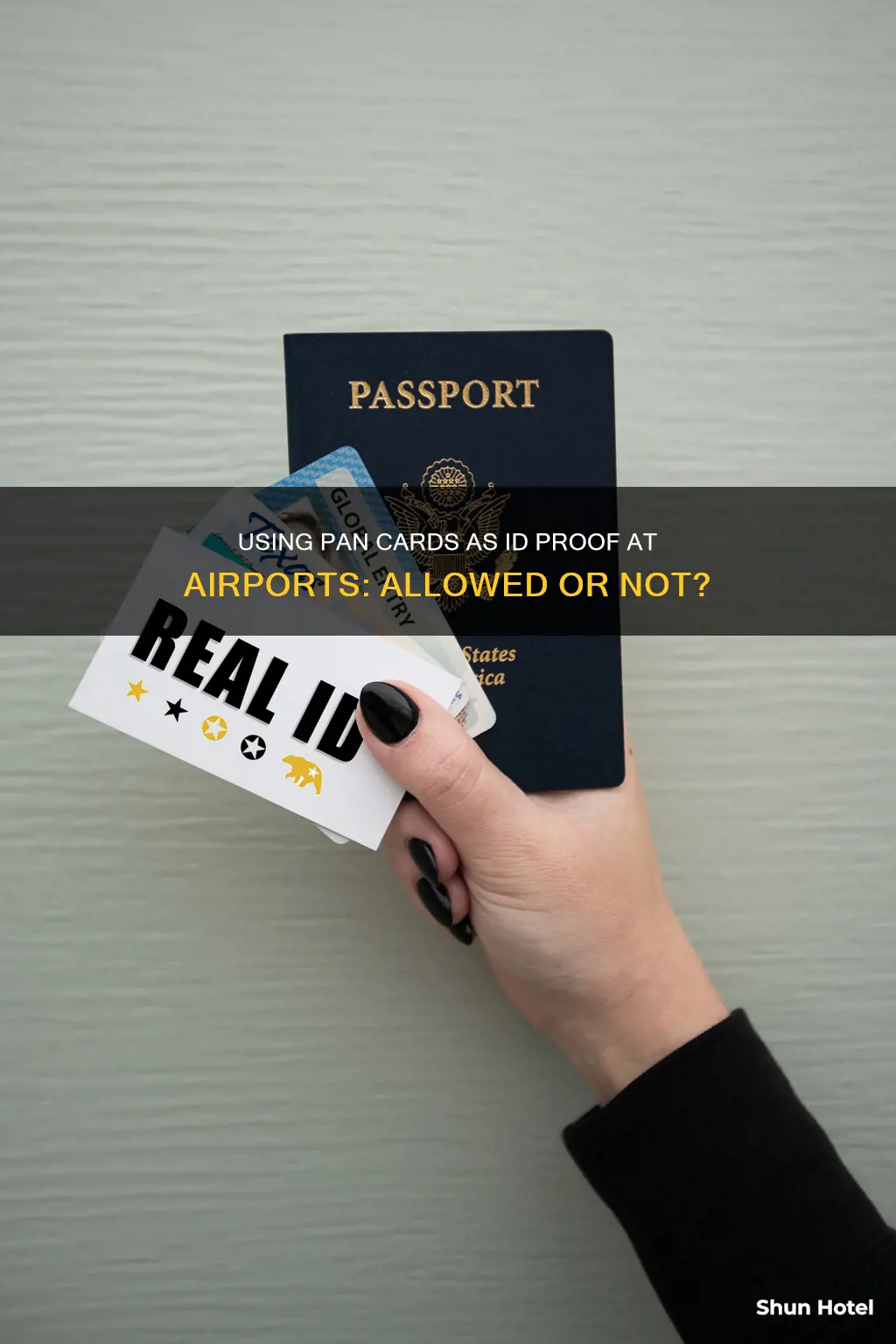 can i use pan card as id proof in airport