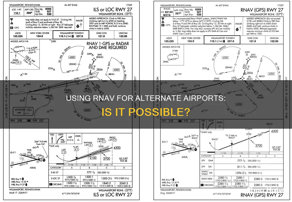 can i use rnav for alternate airport