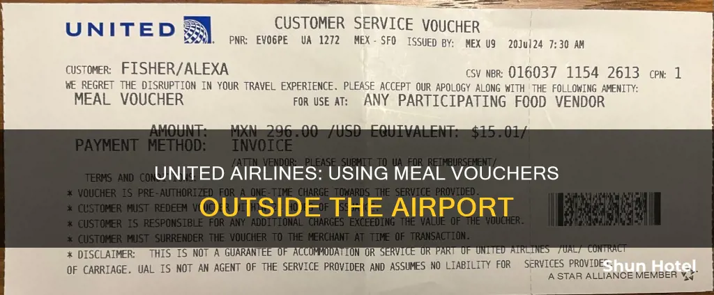 can i use united meal voucher outside of airport