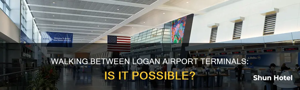 can i walk between terminals at logan airport