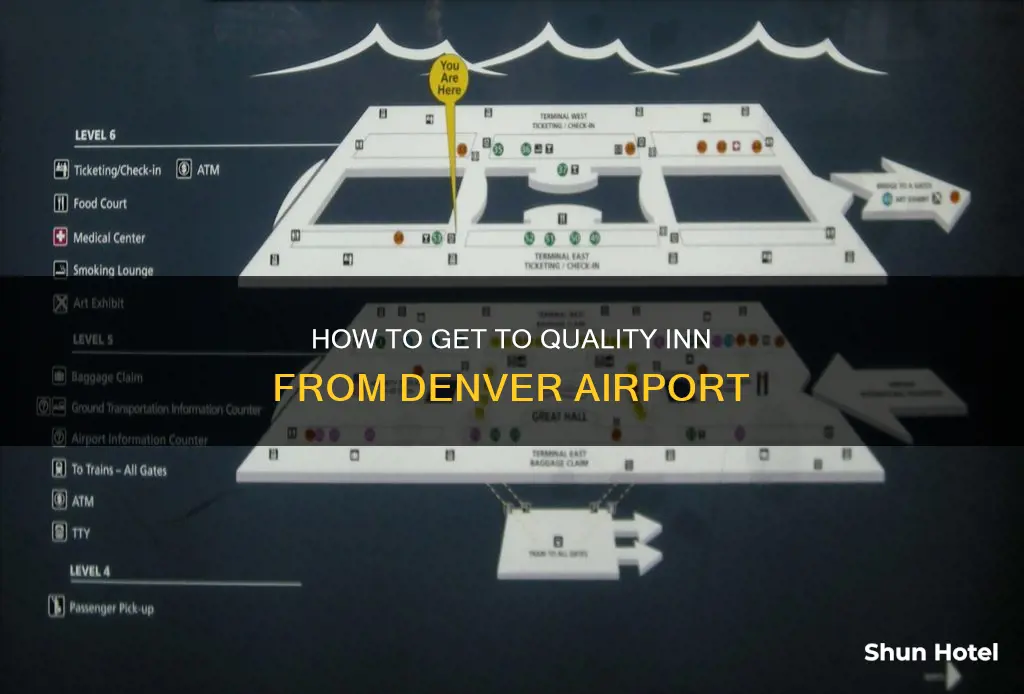 can i walk from den airport to quality inn