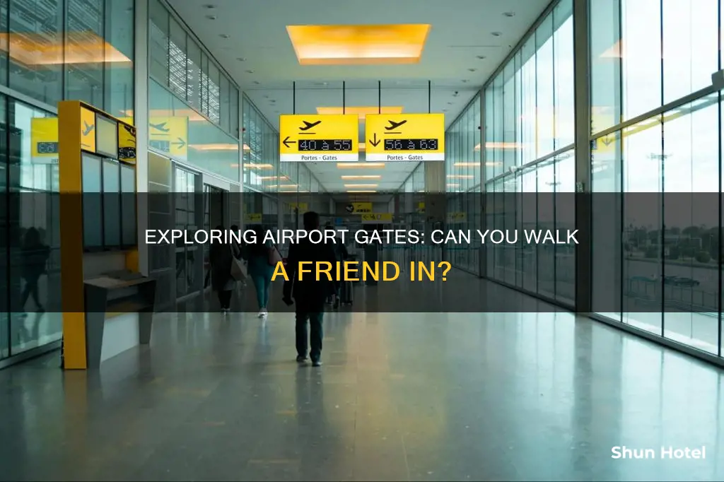 can i walk someone to the airport gate