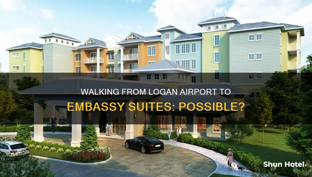 can i walk to embassy suites from boston logan airport