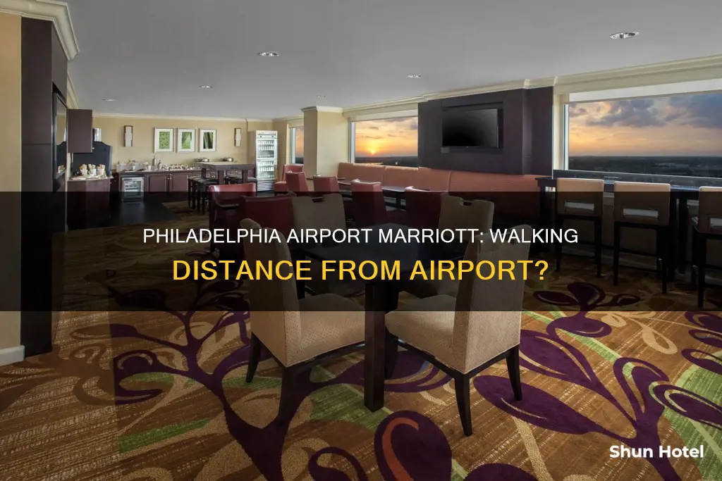 can i walk to philadelphia airport marriott from the airport