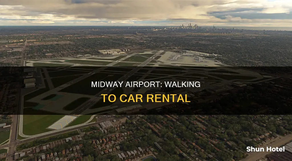can i walk to the car rental at midway airport