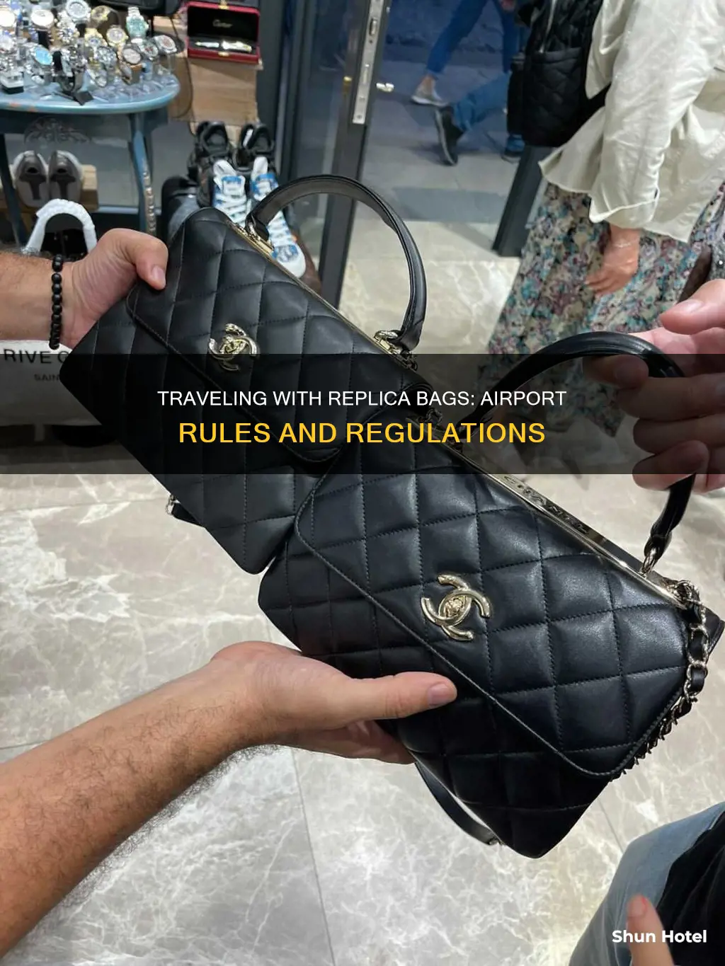 can i wear fake bag at the airport