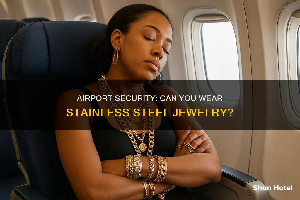 can i wear stainless steel necklace through security at airport