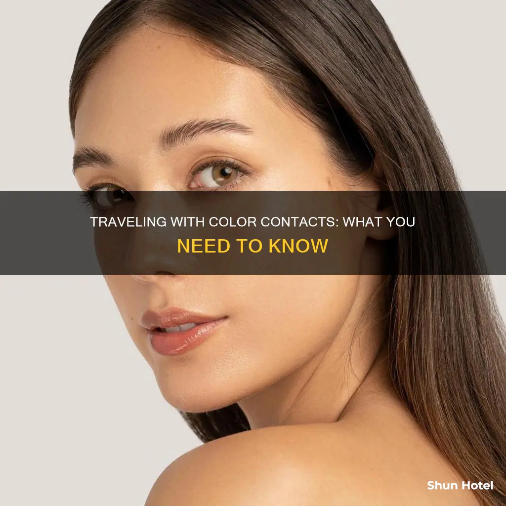 can i wewr my color contact when going to airport