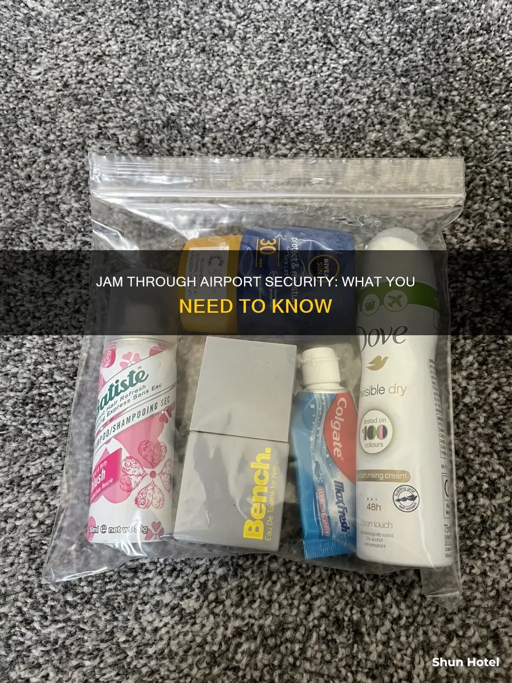 can jam go through airport security