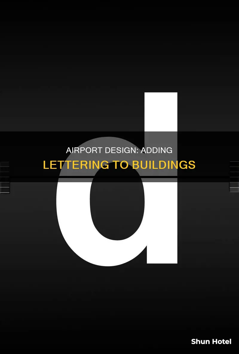 can lettering be added to buildings in airport design editor