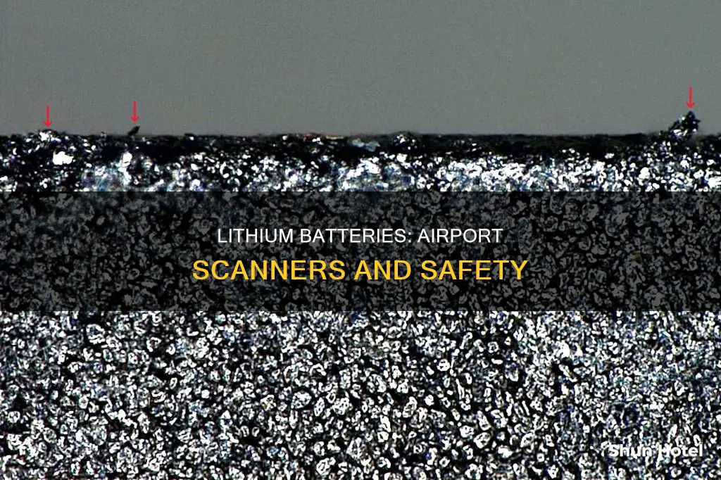 can lithium batteries be detected at airport