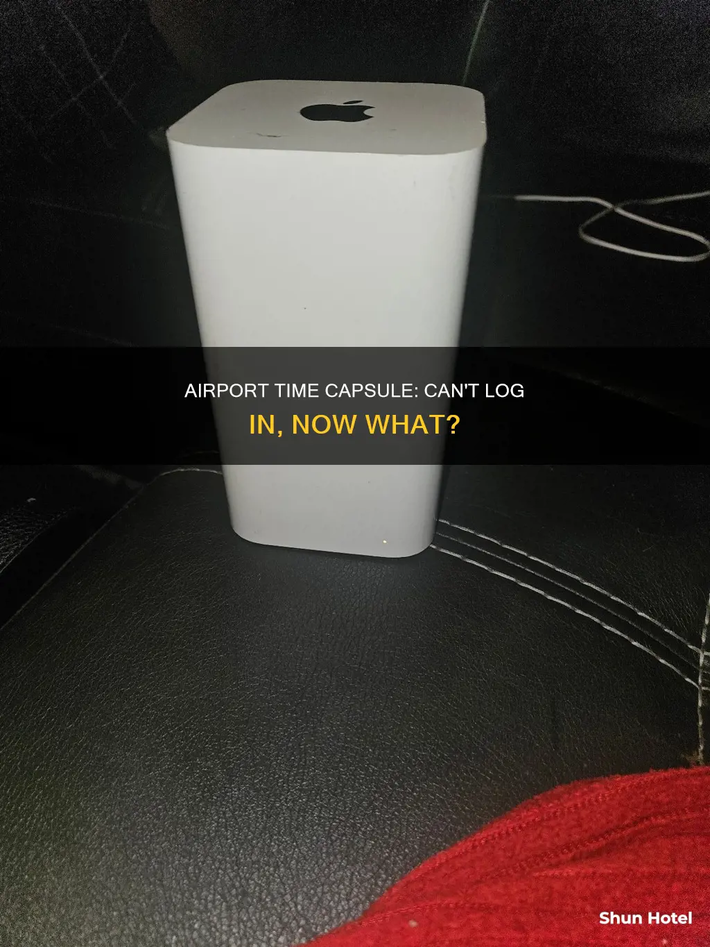 can log in to my airport time capsule
