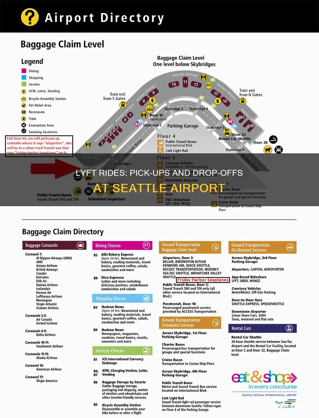 can lyft pick up at the seattle airport
