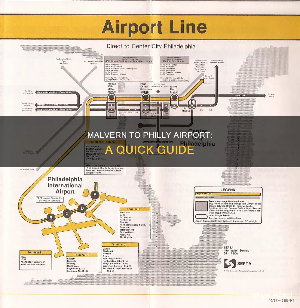 can malvern to philly airport