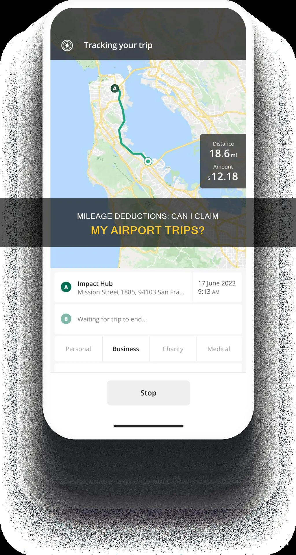 can mileage to airport be deducted on my taxes