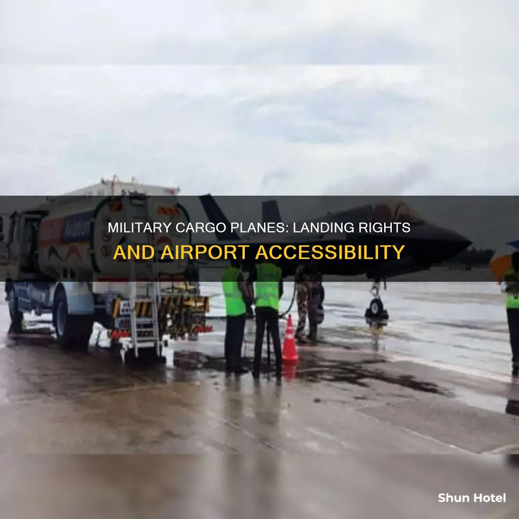 can military cargo planes stop at any airport