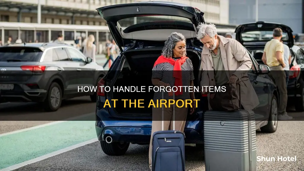 can my husband drop off something i forgot at airport