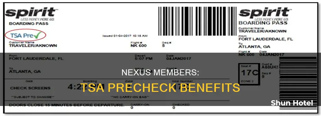 can nexus members use tsa precheck airport