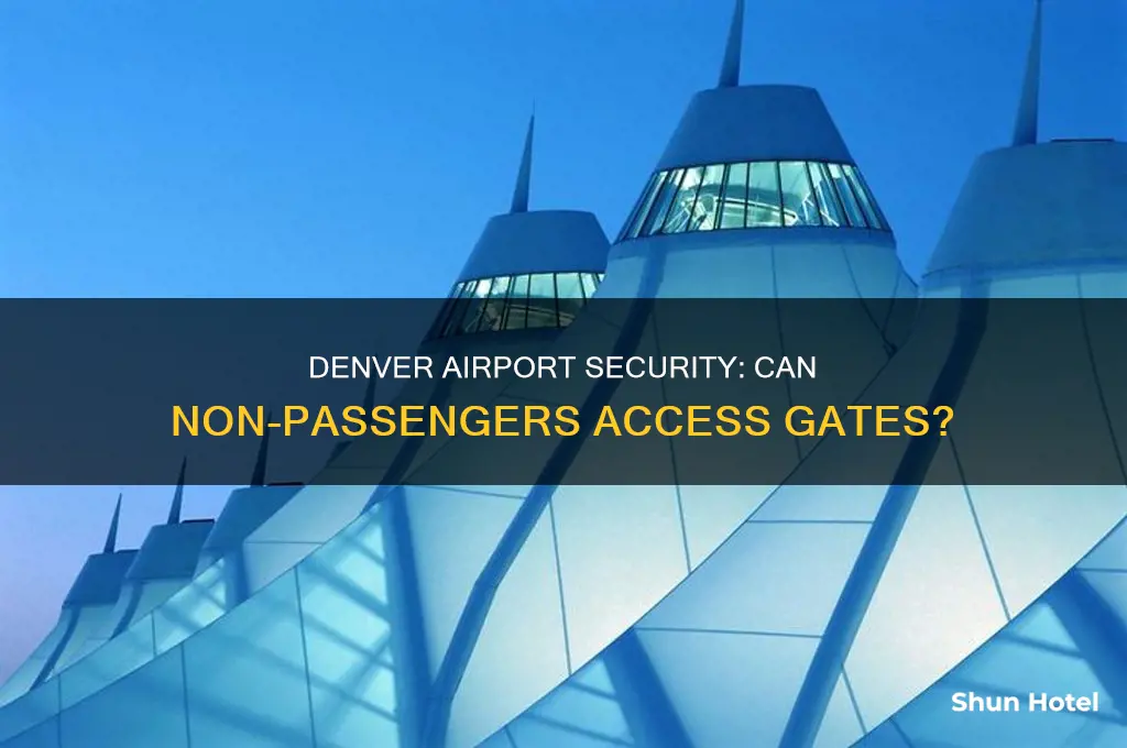 can non passengers go thru security at denver international airport